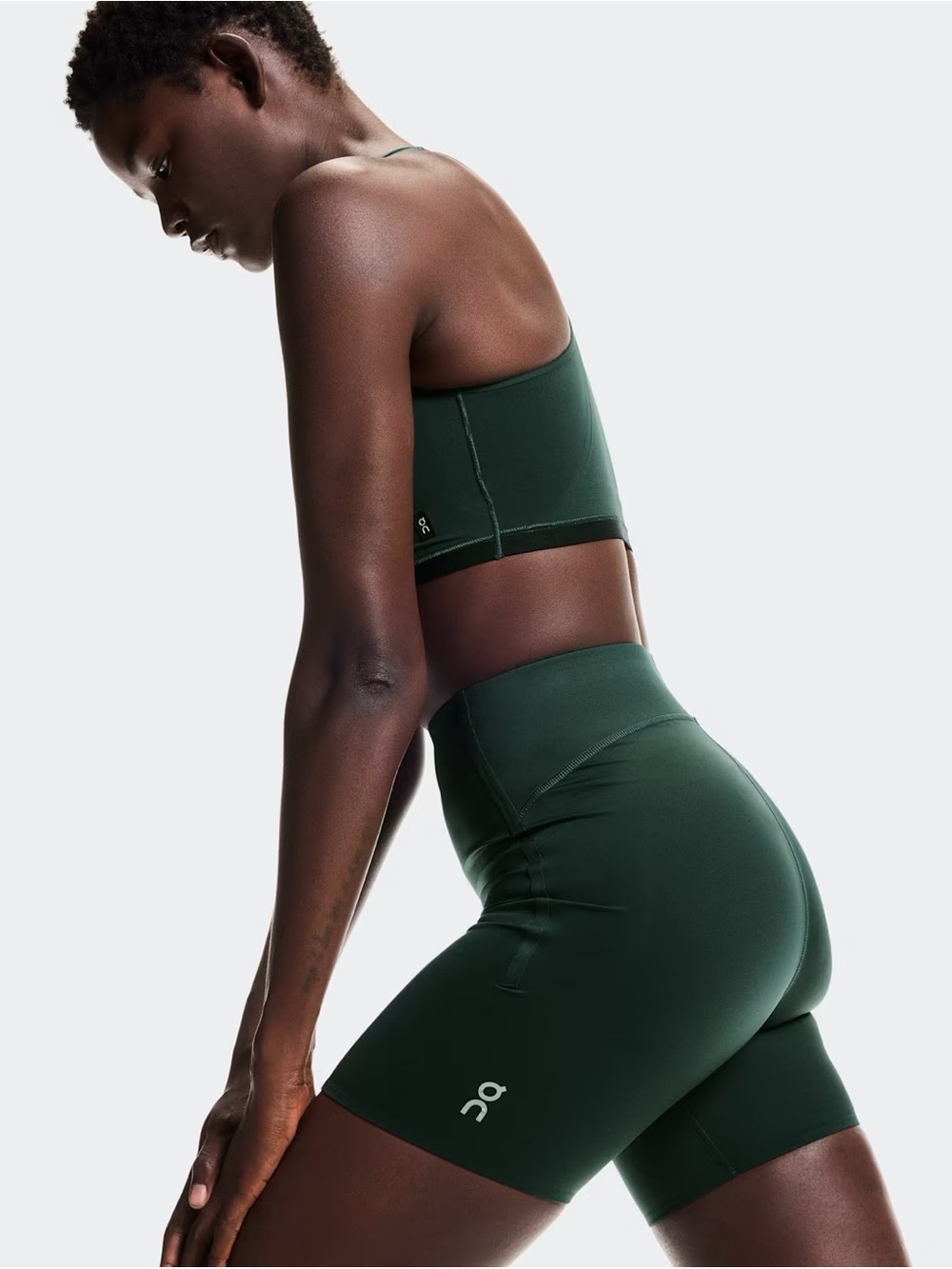 On Running Women’s Dark Green High-Rise Training Shorts
